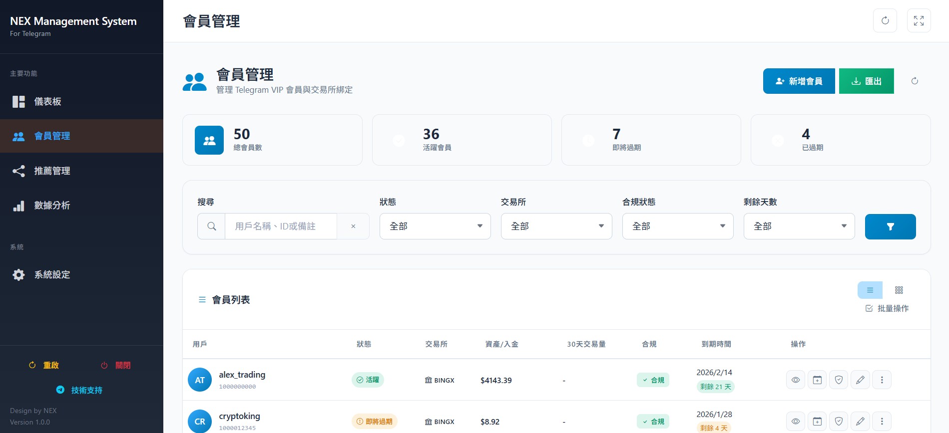 會員管理